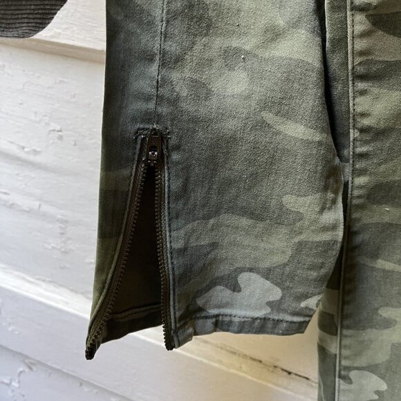 Banana Republic Heritage Camo army green Skinny Ankle Zip Stretch Jean's Sz 25 - Picture 9 of 13